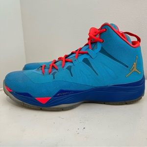 Nike Jordan Mens 12 Super.Fly 2 All Star Dark Powder Blue Infrared 656326-423